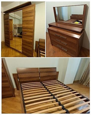 2 односпальные кровати, Комод, Шкаф, 2 тумбы, Б/у