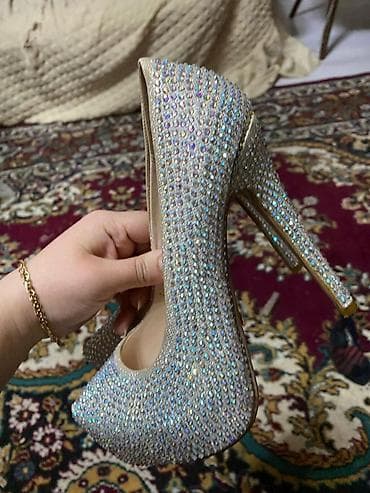 Туфли: Məhsul: Qadın platformalı yüksək daban ayaqqabılar - Rəng: Açıq — 3