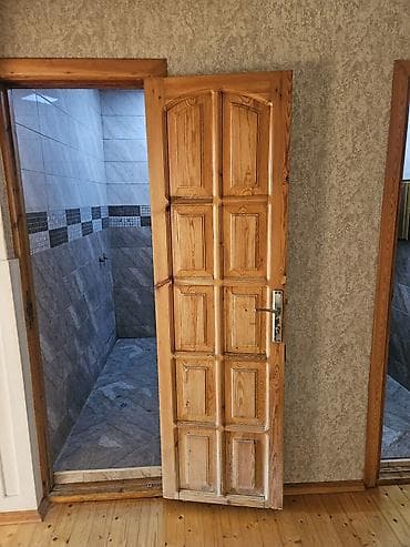 sam: Taxta şüşəli otaq qapıları - Material: təbii ağac (şam teksturası) — 6