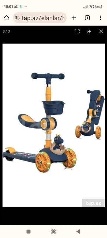 yeni il senliyi biletleri 2023: Scooter 🌀 Açılıb yığılır 🌀 Oturub sürmək olur 🌀 işıqlı 🌀 səbəti ve — 4