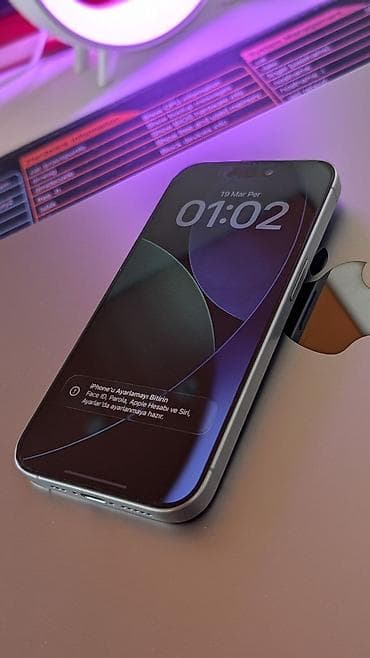 Mobil telefon və aksesuarlar: IPhone 15 Pro Max, 128 GB, Gümüşü, Face ID — 3