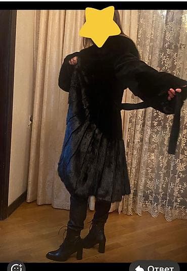 xez deri: Kürk, L, rəng - Qara — 1