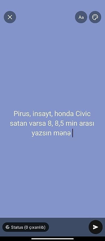 tap.az avtomobil: Alıcı elanıdır: Toyota Prius, Honda Insight və ya Honda Civic — 1