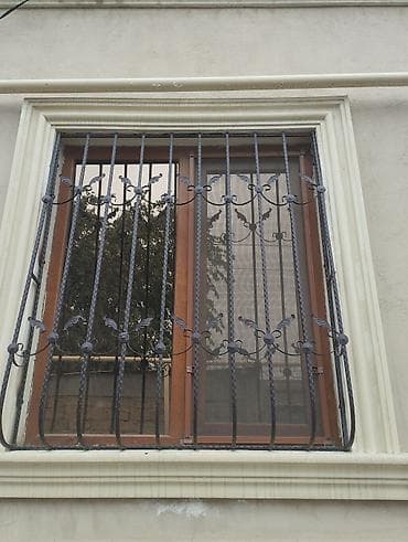 pencere dekor: Dəmir pəncərə barmaqlıqları – dekorativ və təhlükəsizlik həlli - — 2
