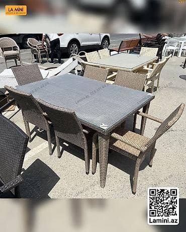 oturaca: Dördbucaq masa, Açılmayan, Stullar ilə, Həsir toxunuşlu — 1
