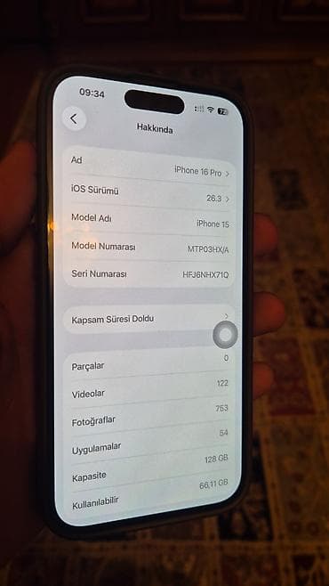 IPhone 15, 128 GB, Qara, Face ID