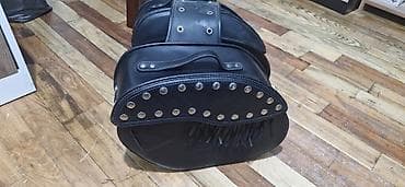 Baqajniklər: Motosiklet üçün iki tərəfli süni dəridən saddlebags (yan çantalar) - — 1