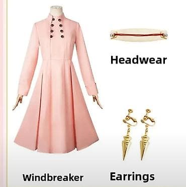 transformator satılır: Məhsul: Açıq çəhrayı rəngdə uzun plaş/kleon kombinli cosplay geyimi — 3