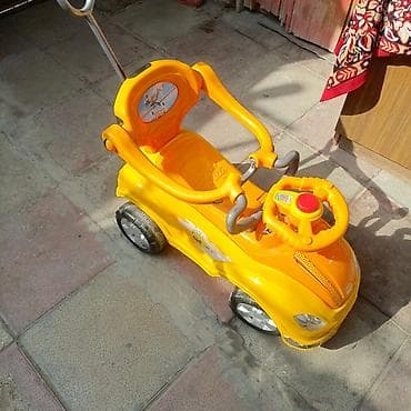 usaq corablari: Uşaq üçün itələmə funksiyalı minik maşını - Rəng: parlaq narıncı - 4 — 1