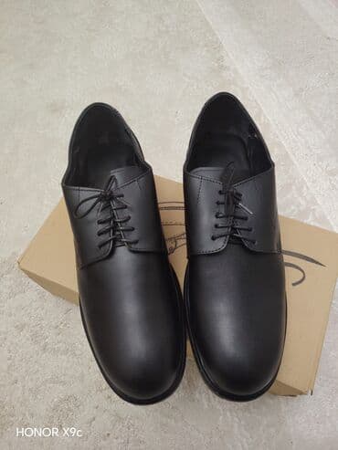 Asia: Dəri materialdan hazırlanmış qara rəngli kişi ayaqqabıları. Bağcıqlı — 6