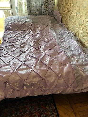 Yataq üçün İşlənmiş Xovlu rəng - Bənövşəyi Yataq örtüyü, Ünvandan götürmə