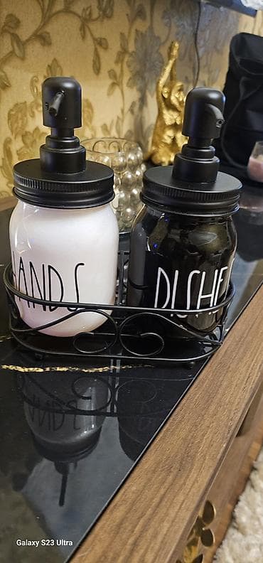 gence sekilleri: Mətbəx və vanna otağı üçün 2-li sabun/vasitə dispenser dəsti,xaricden — 2