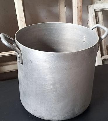 sekiller videolar: Qazan, rəng - Gümüşü, Alüminium, 5-dən çox l, Lacor, SSRİ — 1