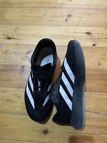 Мужская обувь: Adidas Adizero qaçış ayaqqabısı - Rəng: qara, ağ zolaqlı - Model — 5