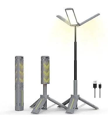 Açıq hava üçün çoxfunksiyalı LED tripot işıq - 3 panelli LED başlıq