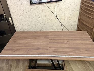 Kvadrat masa, Transformer, Təkərsiz, Teksturalı laminat — 8