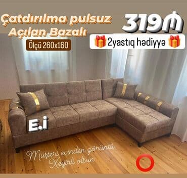 kreslo 2 ci el: Künc divan, Yeni, Açılan, Bazalı, Şəhərdaxili pulsuz çatdırılma — 1