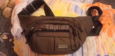 купить трюковой самокат в баку: Unisex bel/çiyin çantası - Rəng: tünd zeytun-yaşıl (xaki) - Material — 1