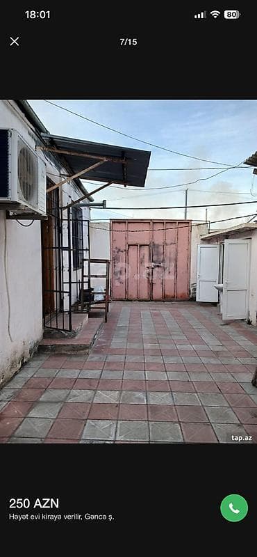 Daşınmaz əmlak: Gence şeherinde Demir yolu vağzalında yola yaxın yerde Mehle evi — 7