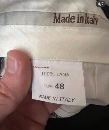 приталенные мужские костюмы: Классические Мужские брюки, цвет - Черный — 6