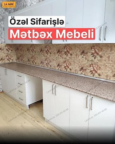 Özəl sifarişlə mətbəx mebeli - Layihə üzrə hazırlanma: ölçüyə uyğun — 1