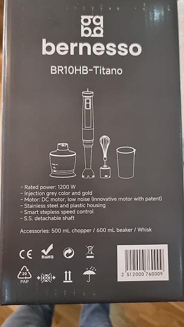 Elektronika: Bernesso BR10HB-Titano əl blenderi – güclü və səssiz DC mühərrikli — 2