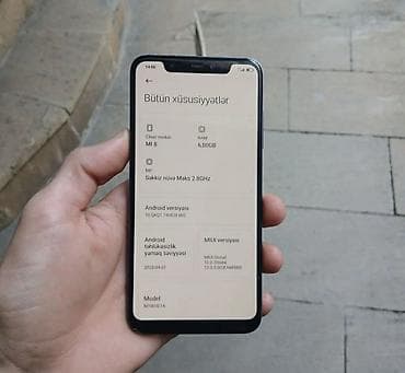 Xiaomi Mi 8, 64 GB, rəng - Göy, 
 Barmaq izi