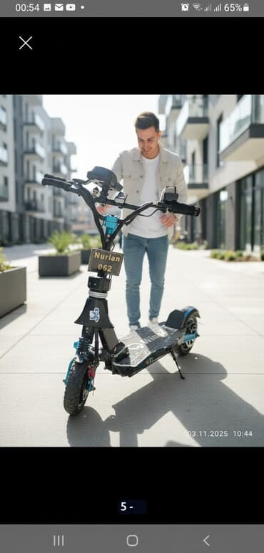 Giroskuterlər: Elektrik skuteri – Wingz Xüsusiyyətlər: - Güclü ön/alt LED işıqlar və — 1