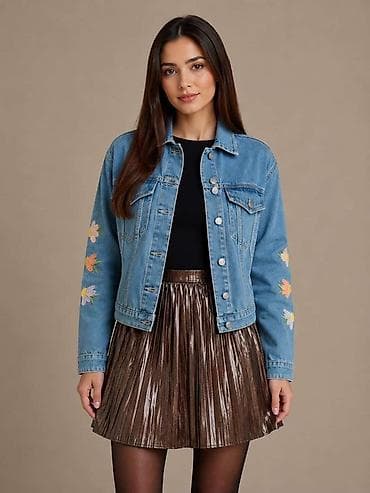 Личные вещи: Uşaq üçün cins gödəkçə - Klassik göy denim material - Düz kəsim — 1