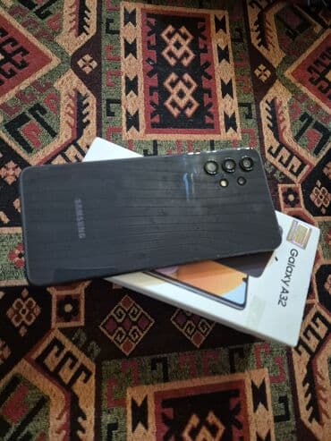 a6 hd tablet: Samsung Galaxy A32, rəng - Qara, Barmaq izi — 2