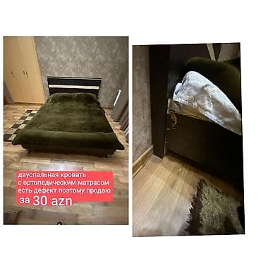 İşlənmiş, İkinəfərlik çarpayı, Bazasız, Matras ilə, Siyirməsiz