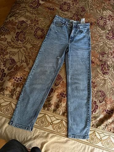 boyfriend salvar modelleri: Qadın cins şalvarları – 2 model dəsti 1) Açıq mavi mom/straight — 7