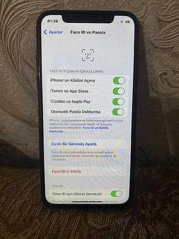 iphone x max ikinci el: IPhone X, 64 GB, Space Gray, Simsiz şarj, Face ID — 4