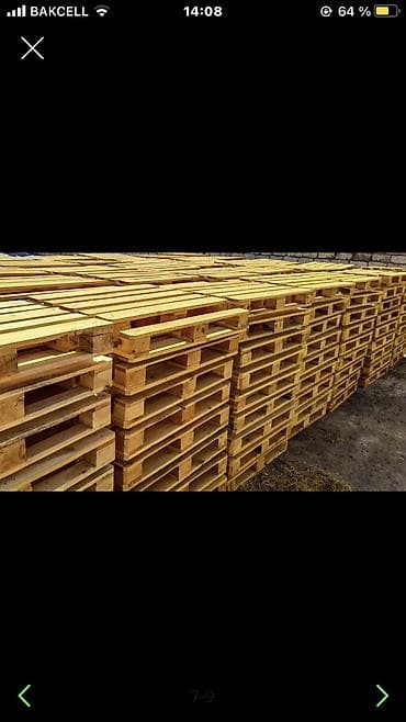 işlenmiş taxtalar: Pallet, 800 х 1200 sm, Ödənişli çatdırılma — 2