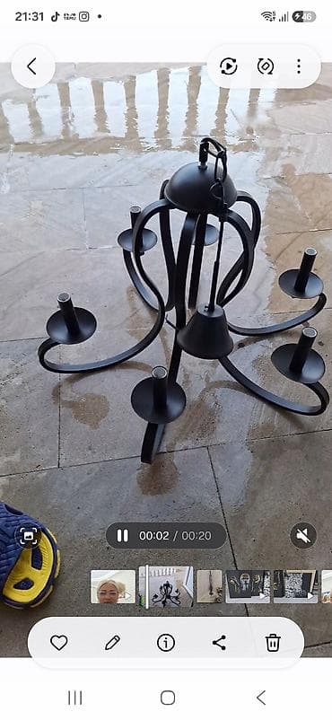Çılçıraq, 6 lampa, Metal — 1