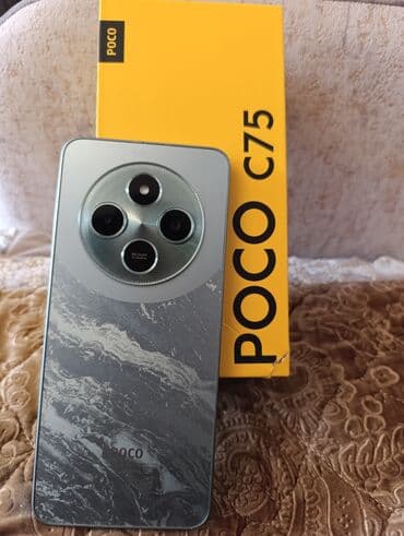 poko x5 pro: Poco C75, 128 ГБ, цвет - Зеленый, Кнопочный, Сенсорный, Отпечаток пальца — 1