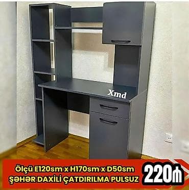 Kompyuter/Masaüstü iş masası – qara rəng - Ölçü: Eni 120 sm x