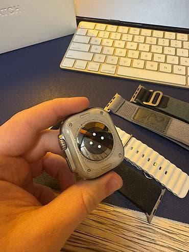 aple saat: Apple Watch Ultra 49 mm (İdeal) – titan korpus, safir kristal şüşə — 4