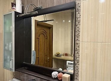 Vanna otağı üçün güzgülü şkaf - Material: tünd rəngli korpus, mat