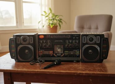 notbuklar ucuz: Bu şəkildəki maqnitofon *Super Sonic* markasına məxsus klassik — 1