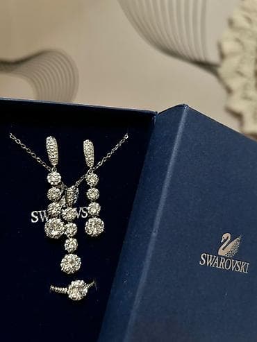 Ювелирные изделия: В комплекте: Колье, Swarovski, Серебро — 4