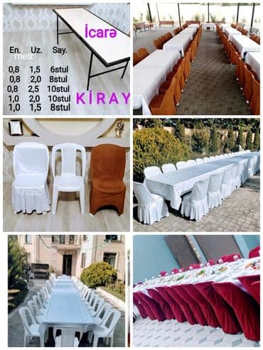 arenda kompressor: Stol stul icaresi, kirayə qablar Ad günləri, nişan, xına, toy axşamı — 4