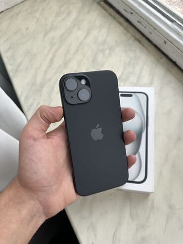 IPhone 15, 128 GB, Black Titanium, Zəmanət, Face ID, Simsiz şarj