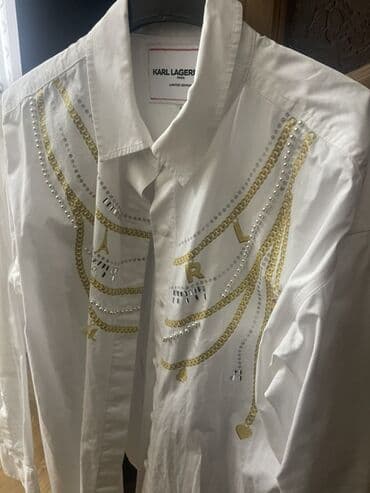 женские колье: Karl Lagerfeld Paris Limited Edition Jeans ağ köynəklər - Karl — 1