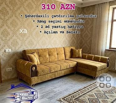 Künc divan – açılan və bazalı model - Müasir dizaynlı L-şəkilli künc lalafo.az -da Künc divan – açılan və bazalı model - Müasir dizaynlı L-şəkilli künc