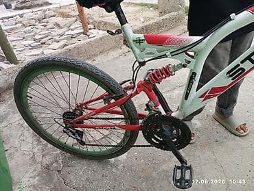 Dağ velosipedləri: START markalı dağ velosipedi - Rəng: ağ/qırmızı - Çərçivə — 5