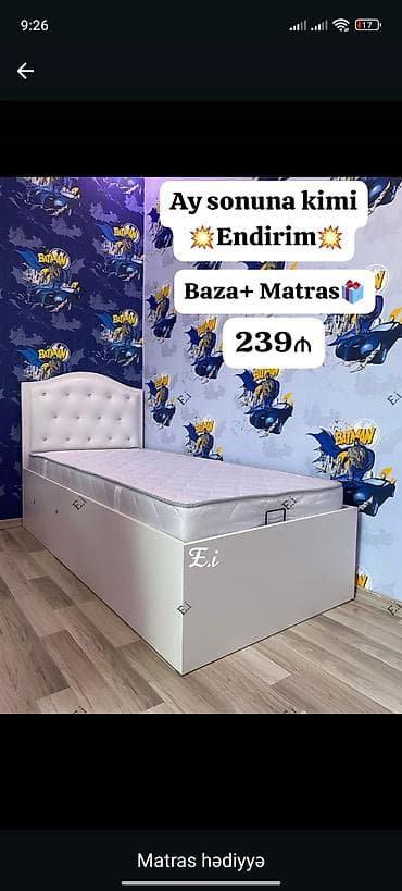 Oğlan və qız üçün, Yeni, Çarpayı, Bazalı, Matras ilə, Siyirməsiz lalafo.az -da Oğlan və qız üçün, Yeni, Çarpayı, Bazalı, Matras ilə, Siyirməsiz