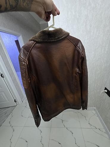 deri salvar: Kurtka, Dəri, Qış, 3XL — 2