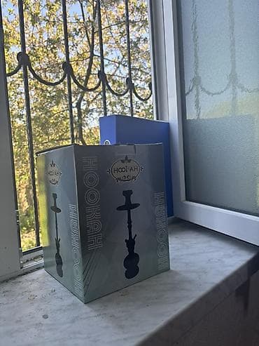 xonca aksesuarları: Nərgil dəsti – şüşə qəlibli kolba və klassik gil tabaqla Məhsulun — 4