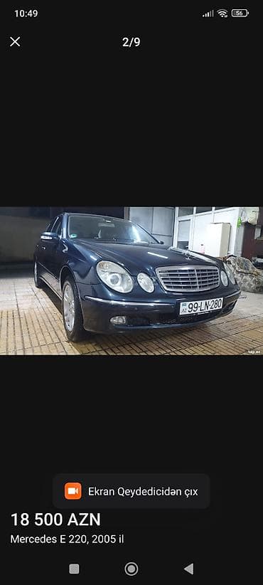 daewoo gentra 2019: 2005-ci il istehsalı olan tünd göy rəngli Mercedes E 220 sedan — 1